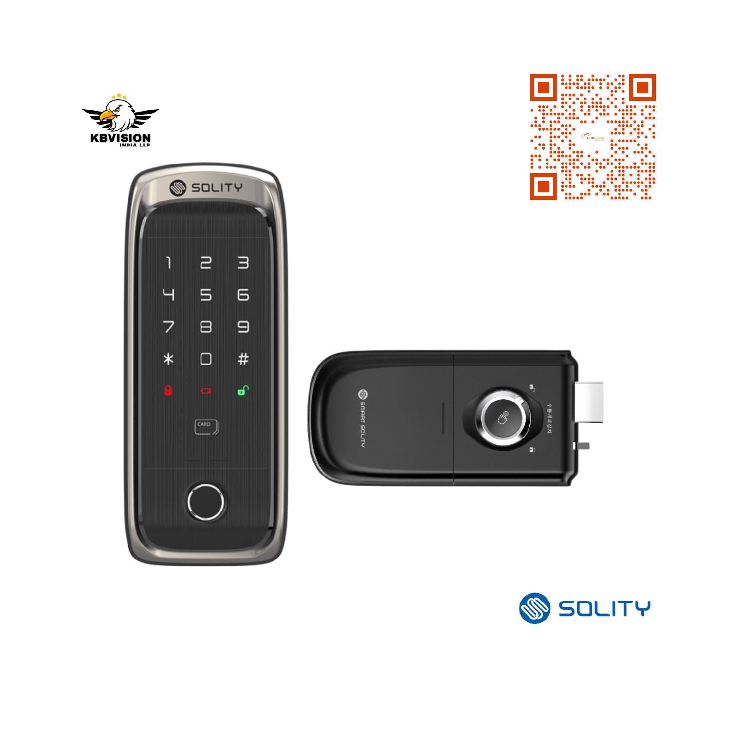 Solity GR-60B Premium Finger Print Digital Rim Lock Solity GR-60B Premium Finger Print Digital Rim Lock